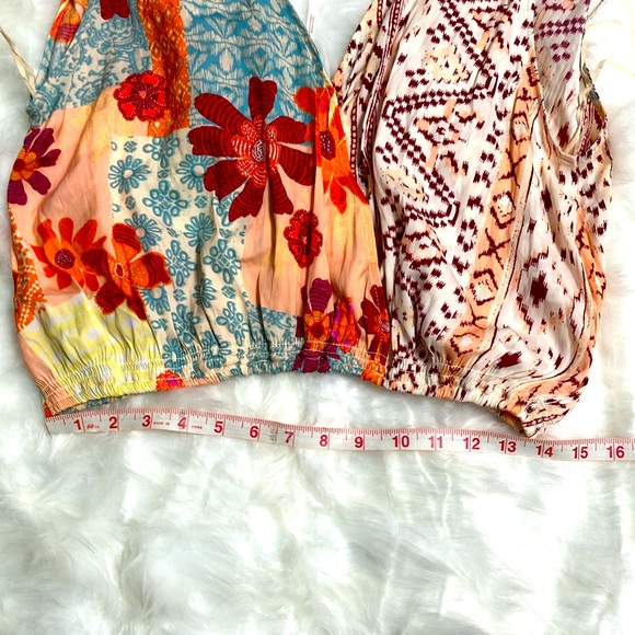 Free People Cross front Shoulder Tie Adjustable tank Small Floral Tropic… - Picture 7 of 9